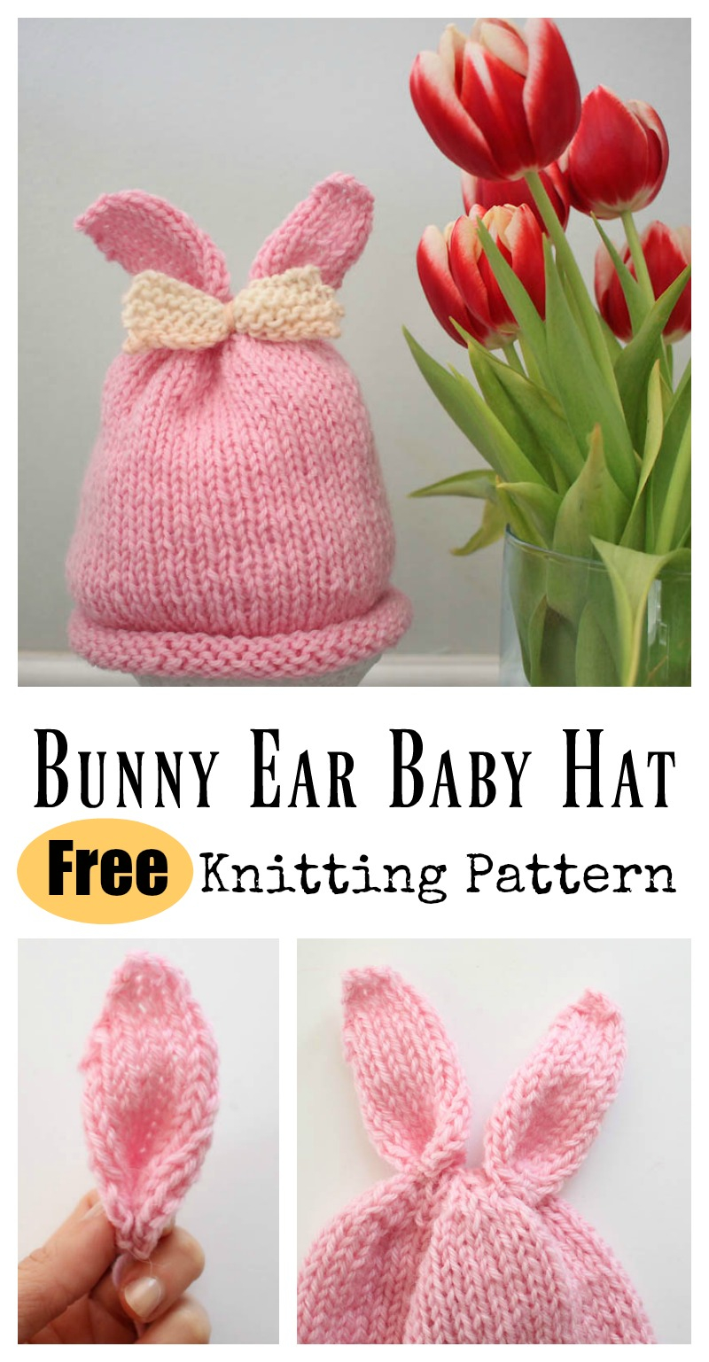 Knit Baby Bunny Hat Pattern Bunny Ear Ba Hat Free Knitting Pattern