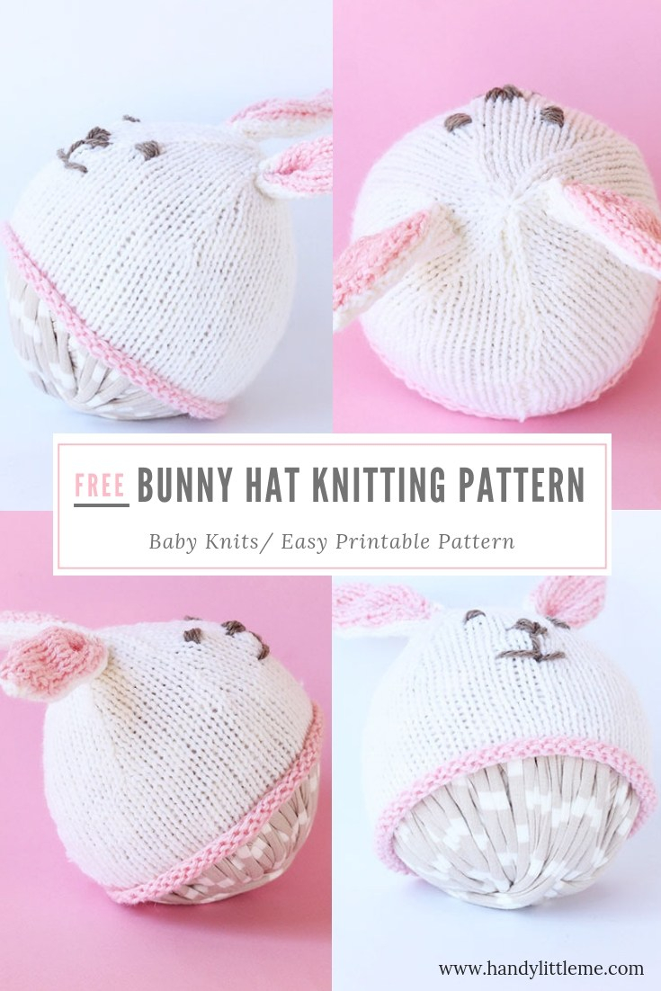 Knit Baby Bunny Hat Pattern Easter Bunny Hat Free Knitting Patterns Handy Little Me