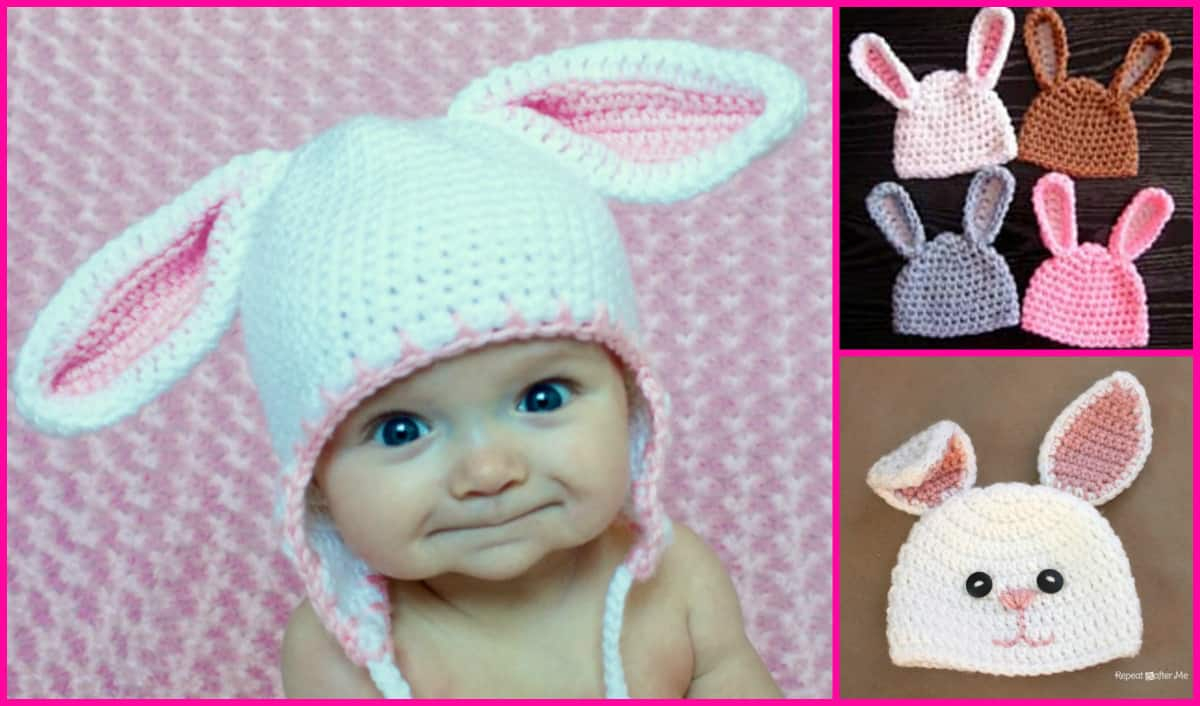Knit Baby Bunny Hat Pattern How To Crochet A Ba Beanie With Bunny Ears
