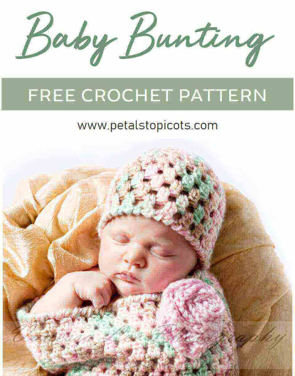 Knit Baby Bunting Pattern Crochet Ba Bunting With Hat Pattern Petals To Picots