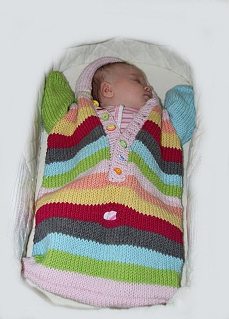 Knit Baby Bunting Pattern Knitting Pattern Ba Bunting Knitting Pattern Pdf Download