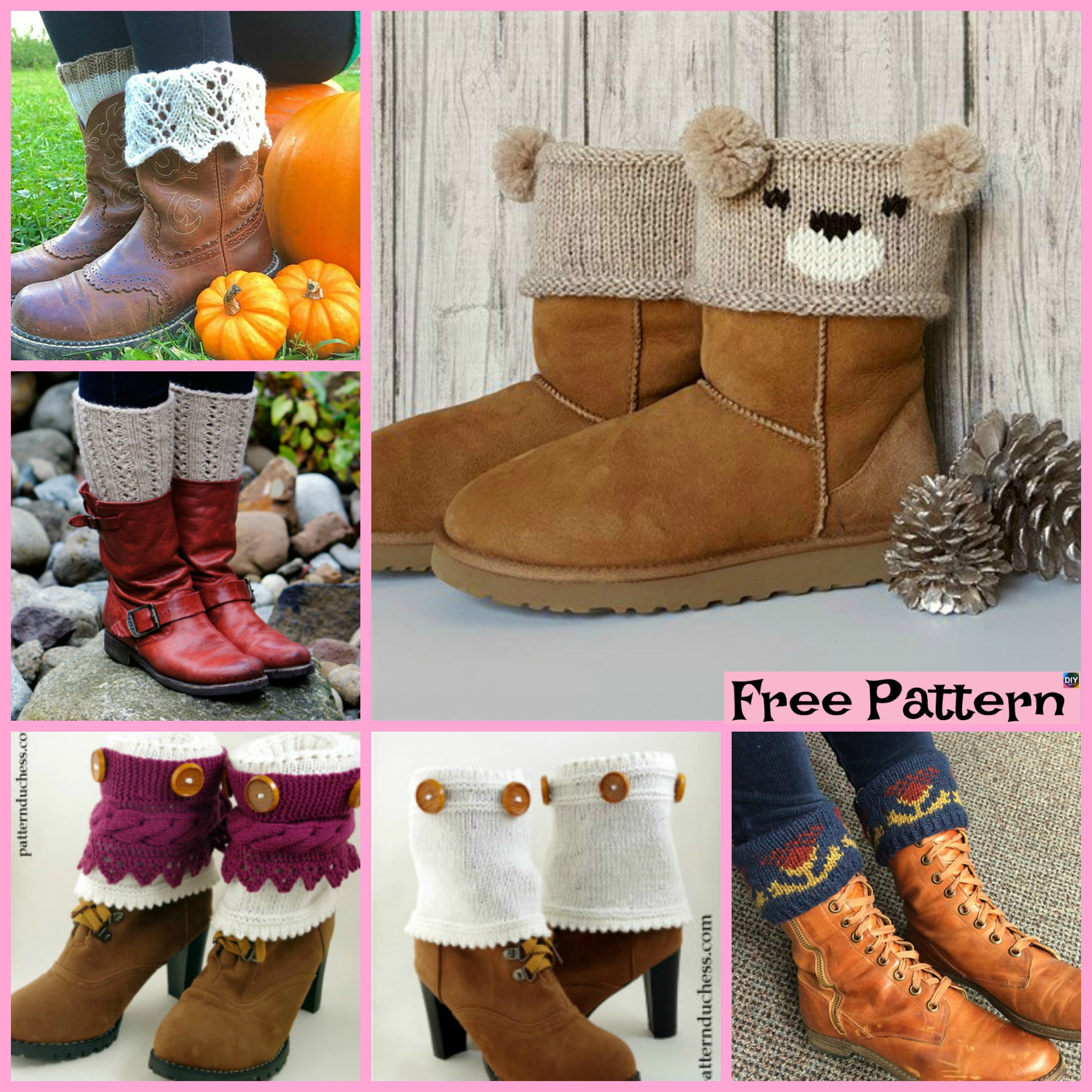 Knit Boot Cuffs Pattern Free 10 Cozy Knitting Boot Cuffs Free Patterns Diy 4 Ever