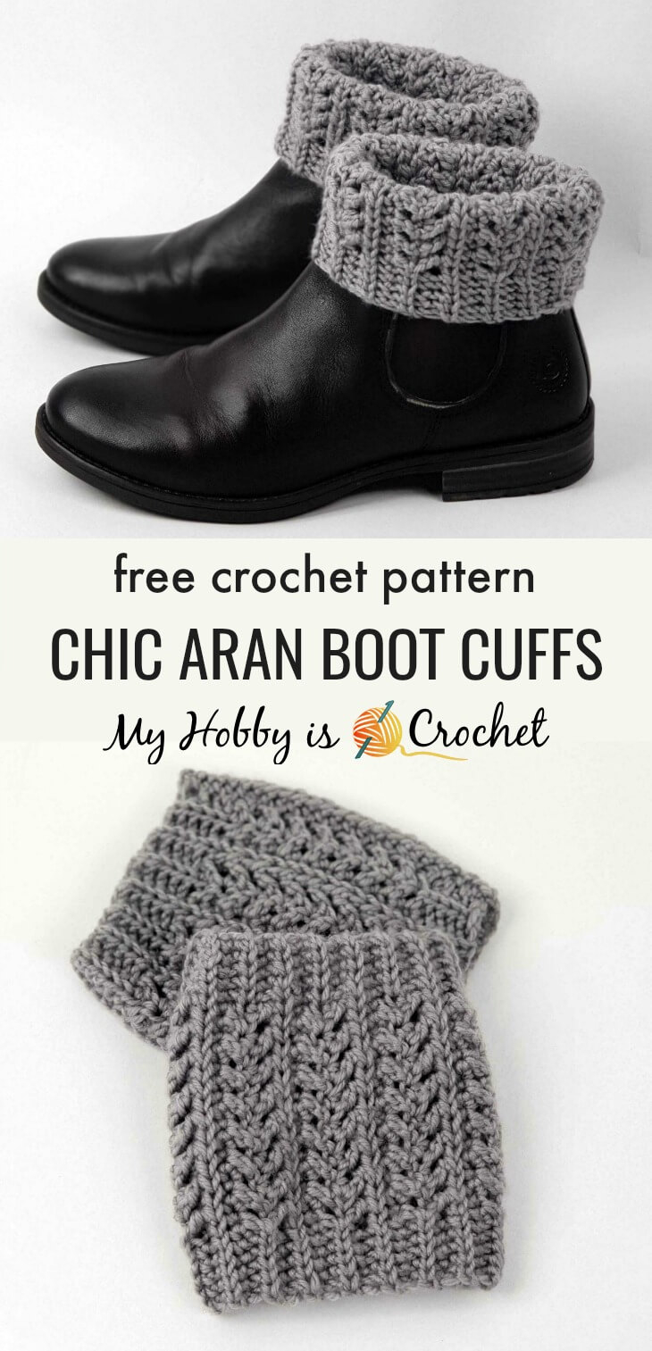 Knit Boot Cuffs Pattern Free My Hob Is Crochet Chic Aran Boot Cuffs Toppers Free Crochet