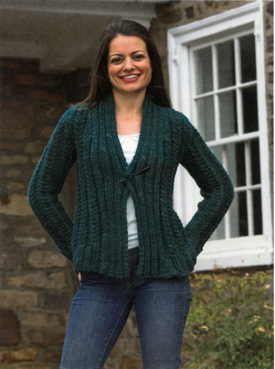 Knit Cardigan Pattern Womens Super Bulky Cabled Cardigan Knitting Pattern