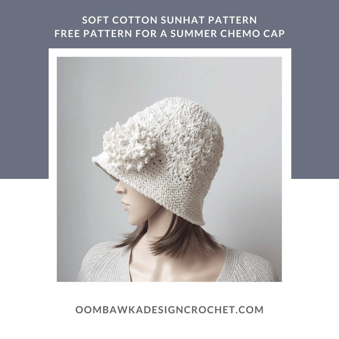 Knit Chemo Cap Pattern Soft Cotton Sunhat Pattern Oombawka Design Crochet