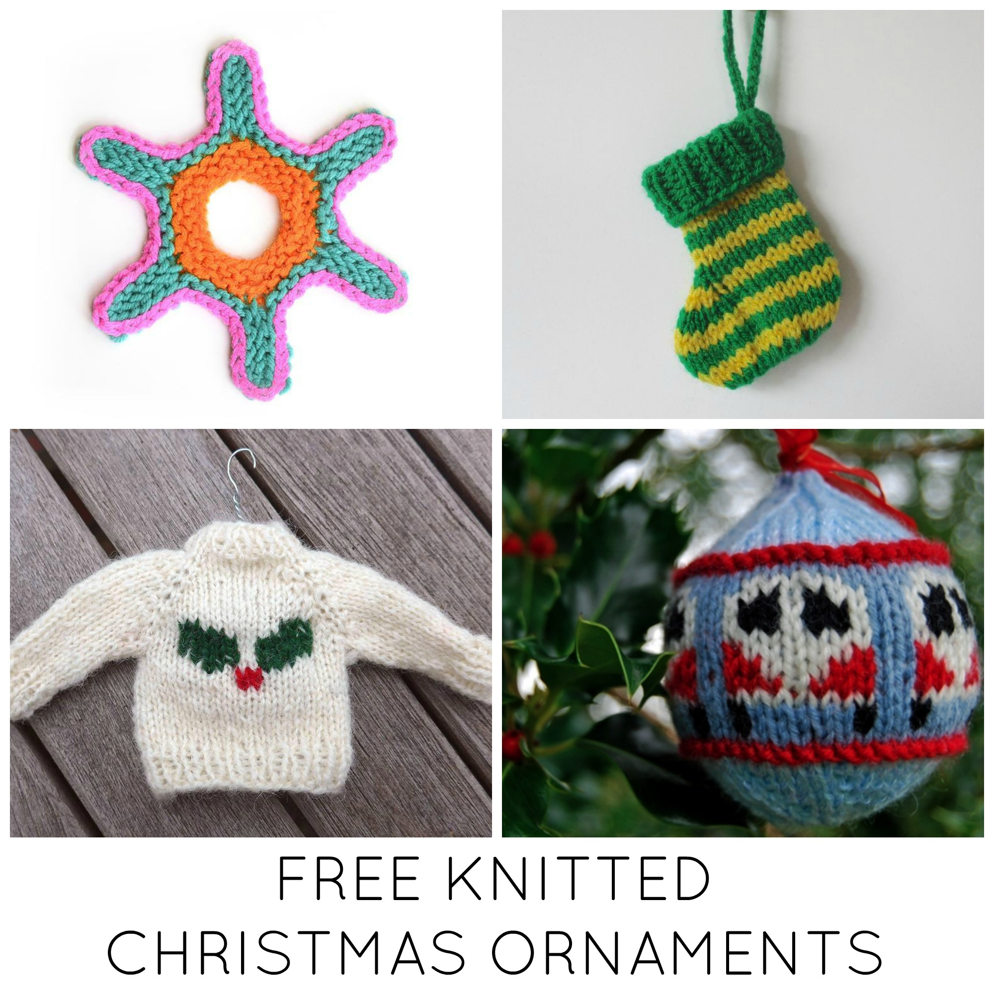 Knit Christmas Ornament Patterns 11 Festive Free Knitted Christmas Ornaments