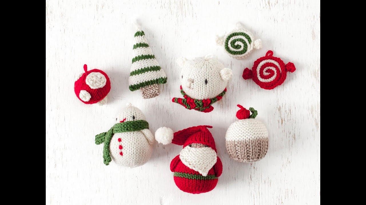 Knit Christmas Ornament Patterns Amigurumi Christmas Ornament Set Knitting Kit Christmas Ornament Pattern Yarn