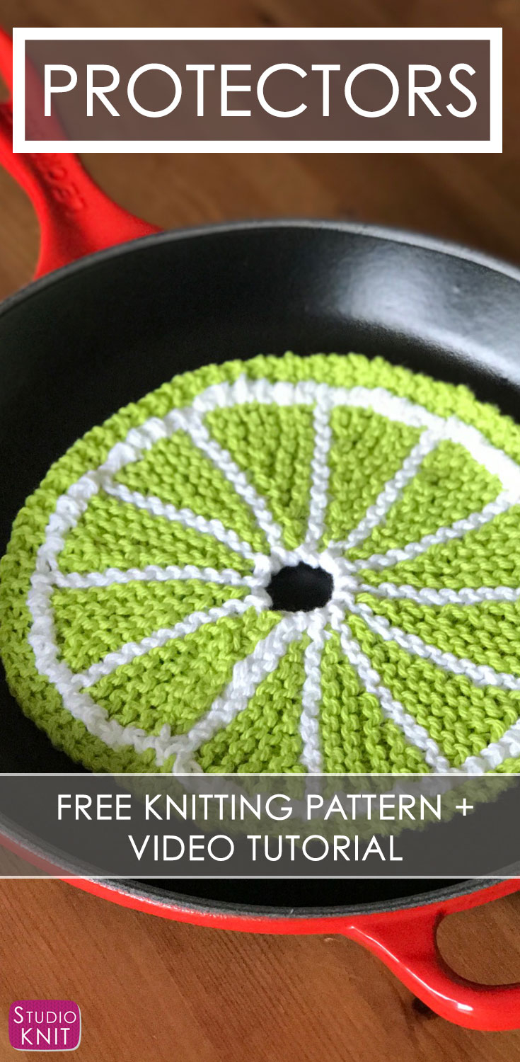 Knit Circle Pattern Fruit Dishcloth Citrus Slice Knitting Pattern Studio Knit