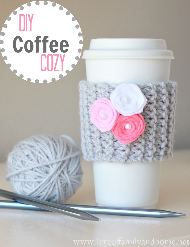 Knit Coffee Cup Sleeve Pattern Diy Coffee Cup Cozy With Video Tutorial Valentines Day Teacher