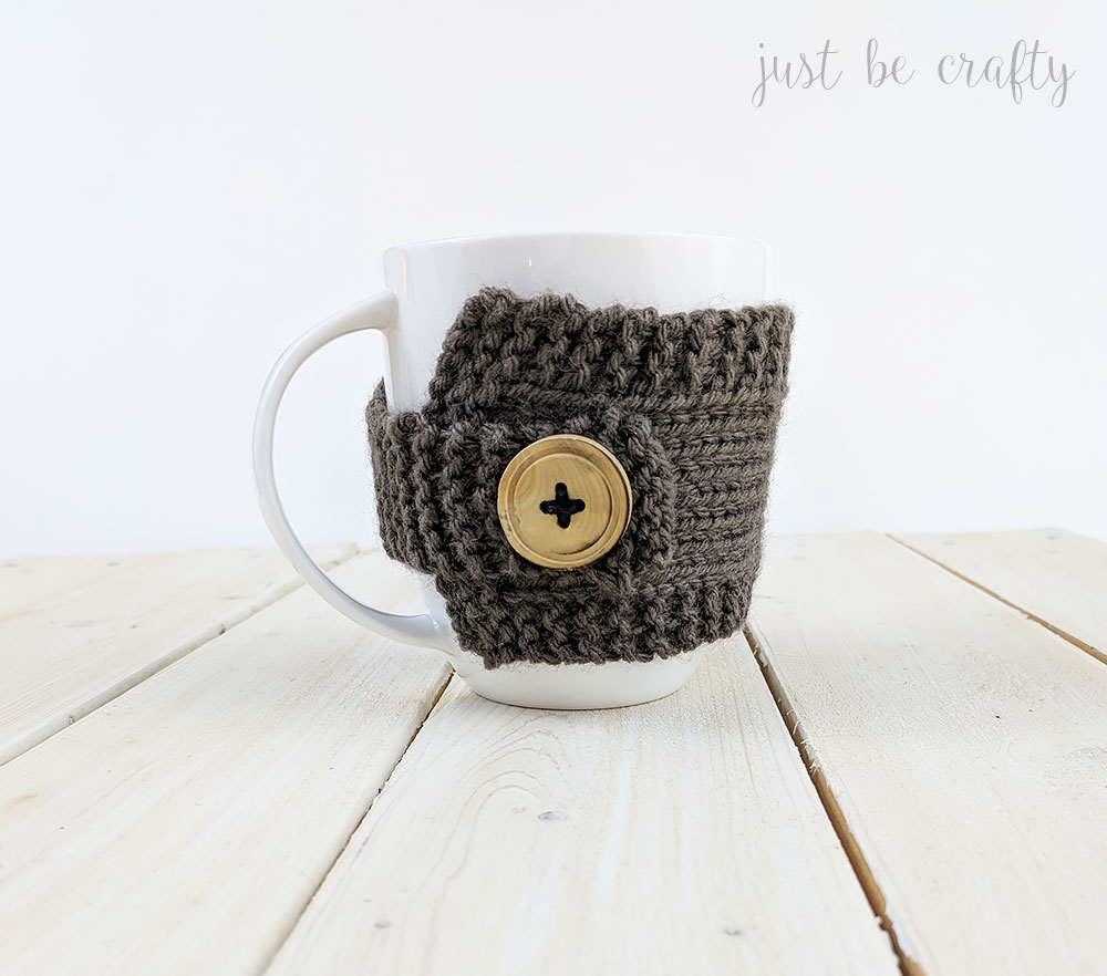 Knit Coffee Cup Sleeve Pattern Knitted Coffee Mug Cozy Pattern Free Pattern Just Be Crafty