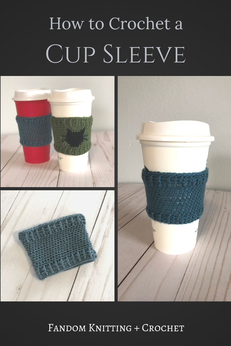 Knit Coffee Cup Sleeve Pattern Sock Yarn Cup Sleeve Crochet Pattern Fandom Knitting Crochet