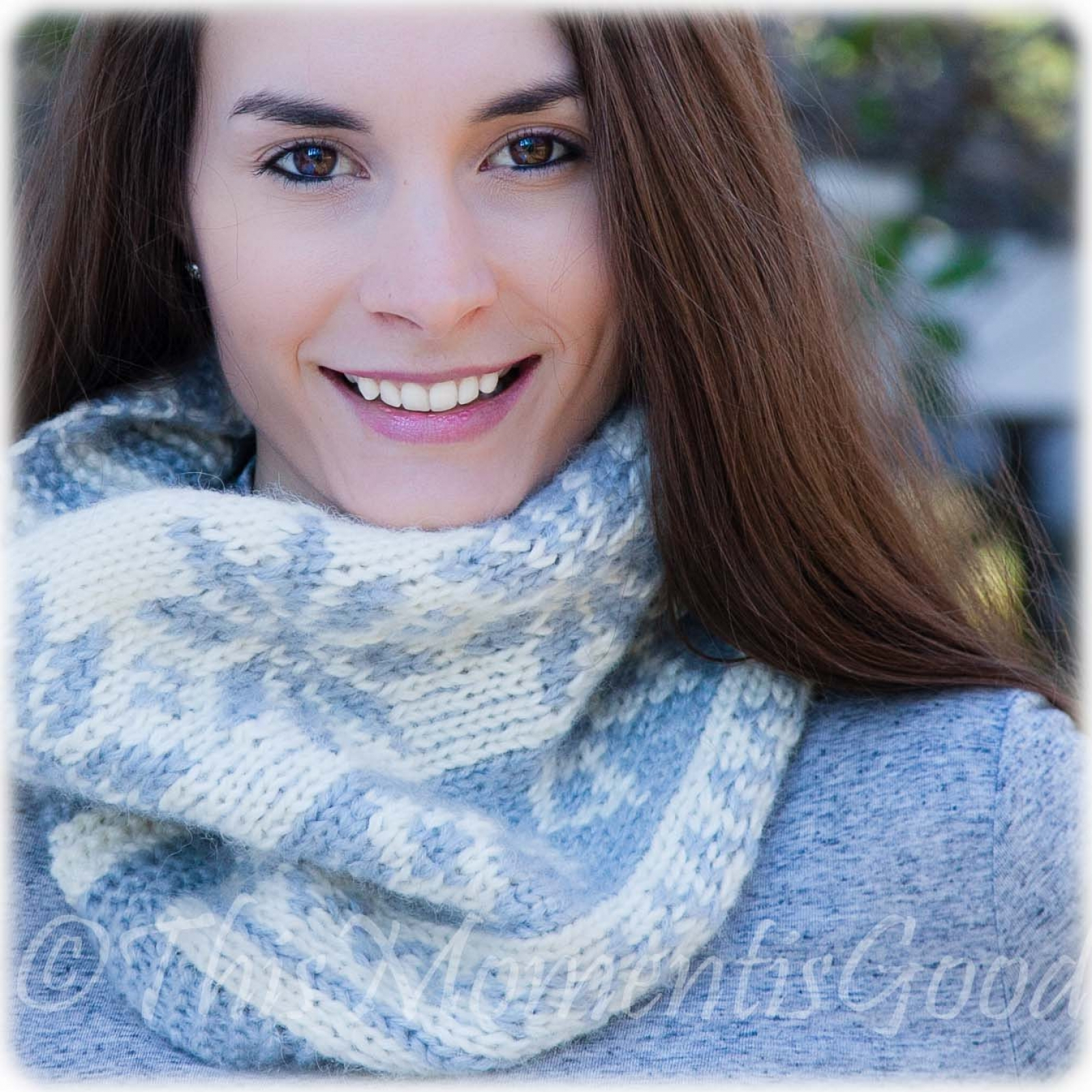 Knit Cowl Scarf Pattern Loom Knit Fair Isle Cowl Pattern Extra Soft Snowflake Pattern Instant Pdf Pattern Download Oversized Extra Soft Chunky Knit Cowl