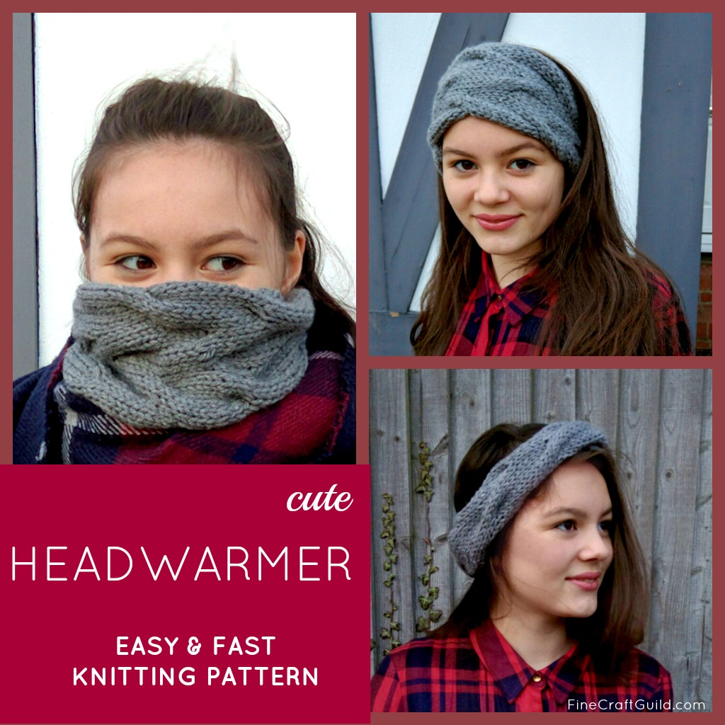 Knit Earwarmer Pattern Easy Cable Head Warmer Knitting Pattern