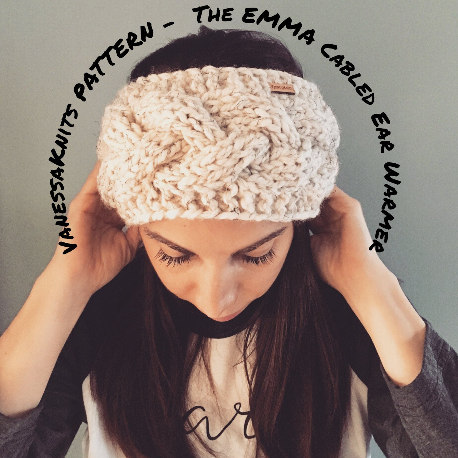 Knit Earwarmer Pattern Knitting Pattern The Emma Cabled Ear Warmer Headband