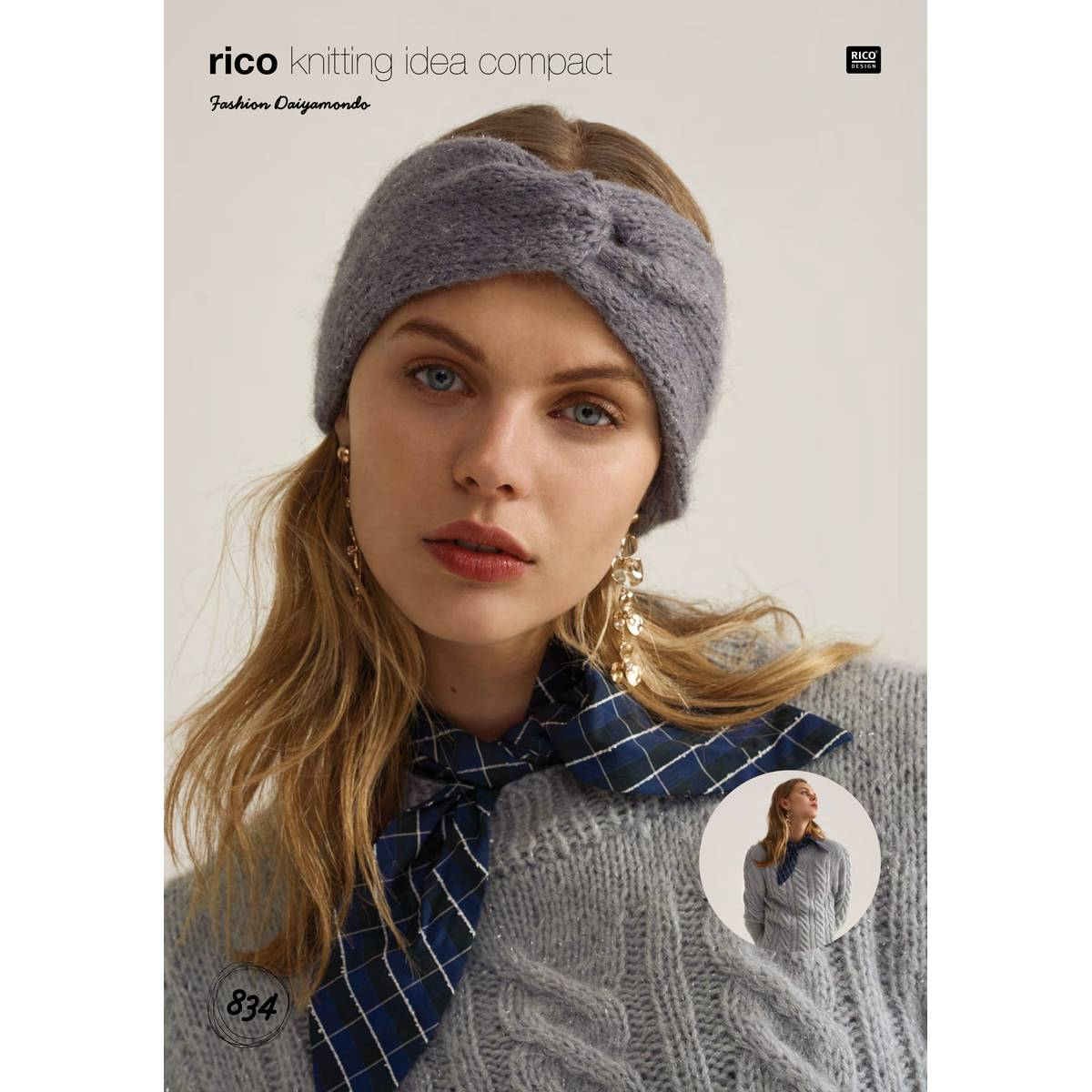 Knit Headband Pattern Rico Fashion Daiyamondo Jumper And Headband Pattern 834