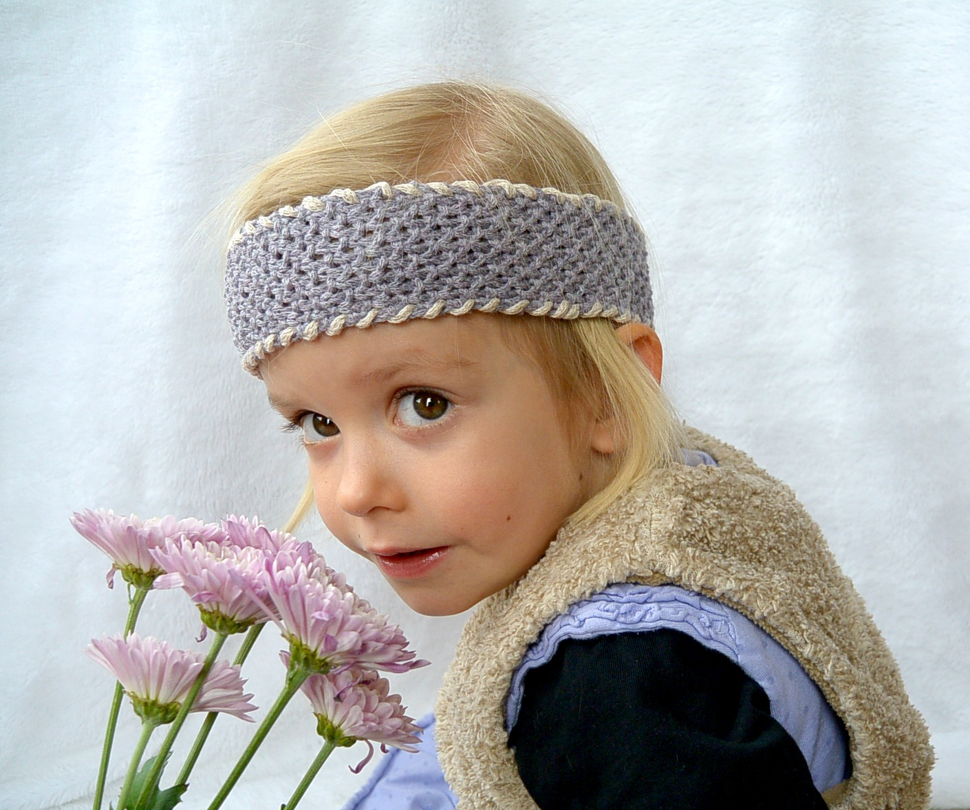 Knit Headband Pattern With Flower Easy Seed Stitch Headband Adult Or Child Mama In A Stitch