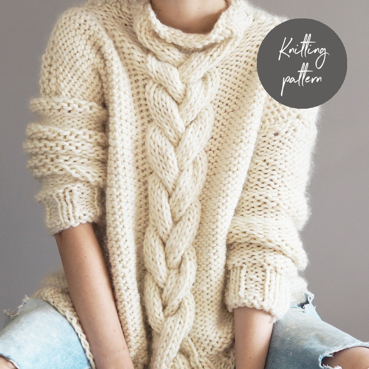 Knit Jumper Pattern Knitting Pattern Cable Knit Jumper Instant Download Sweater Etsy