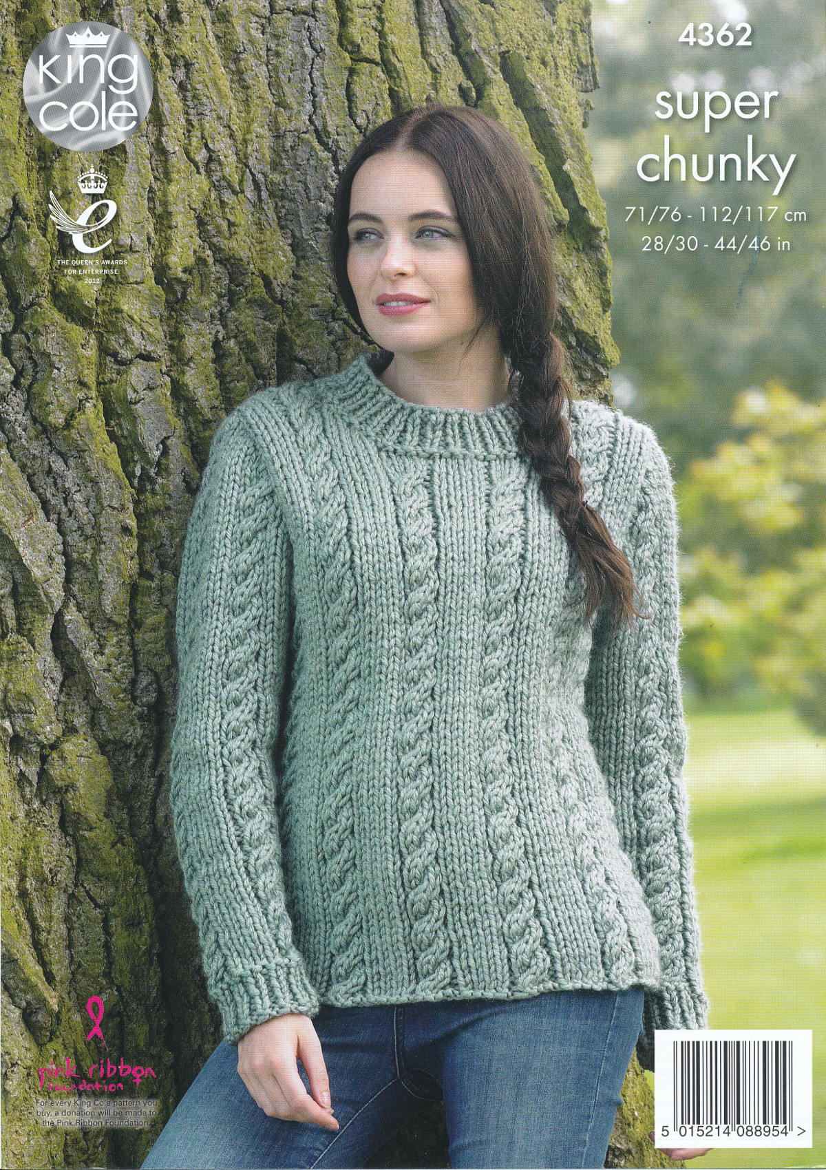 Knit Jumper Pattern Ladies Super Chunky Knitting Pattern King Cole Cable Knit Jumper