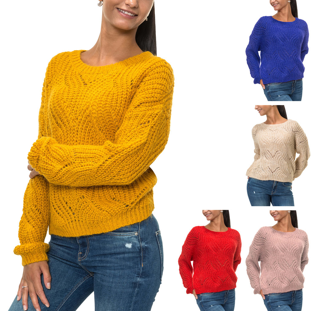 Knit Jumper Pattern Only Womens Knit Jumper O Neck Sweater 1600