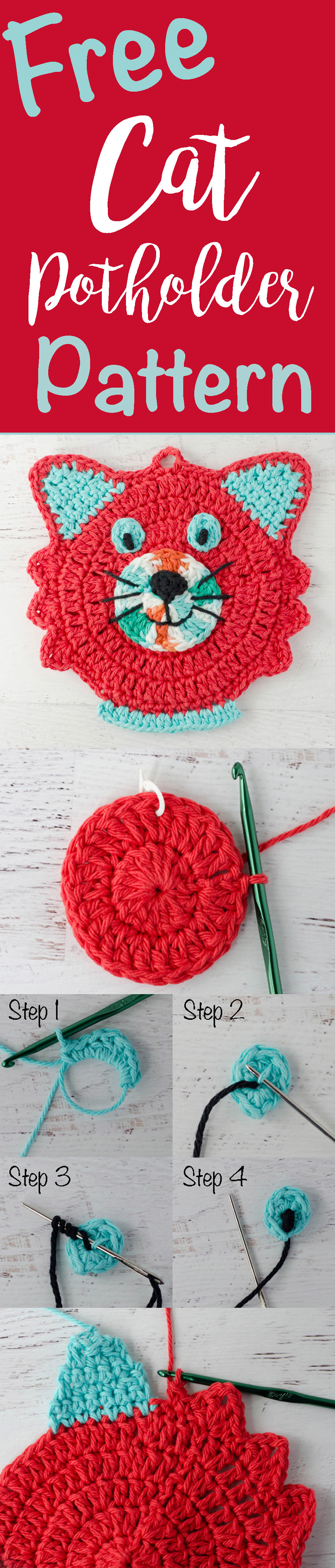 Knit Potholder Patterns Crochet Cat Potholder Pattern Crochet 365 Knit Too