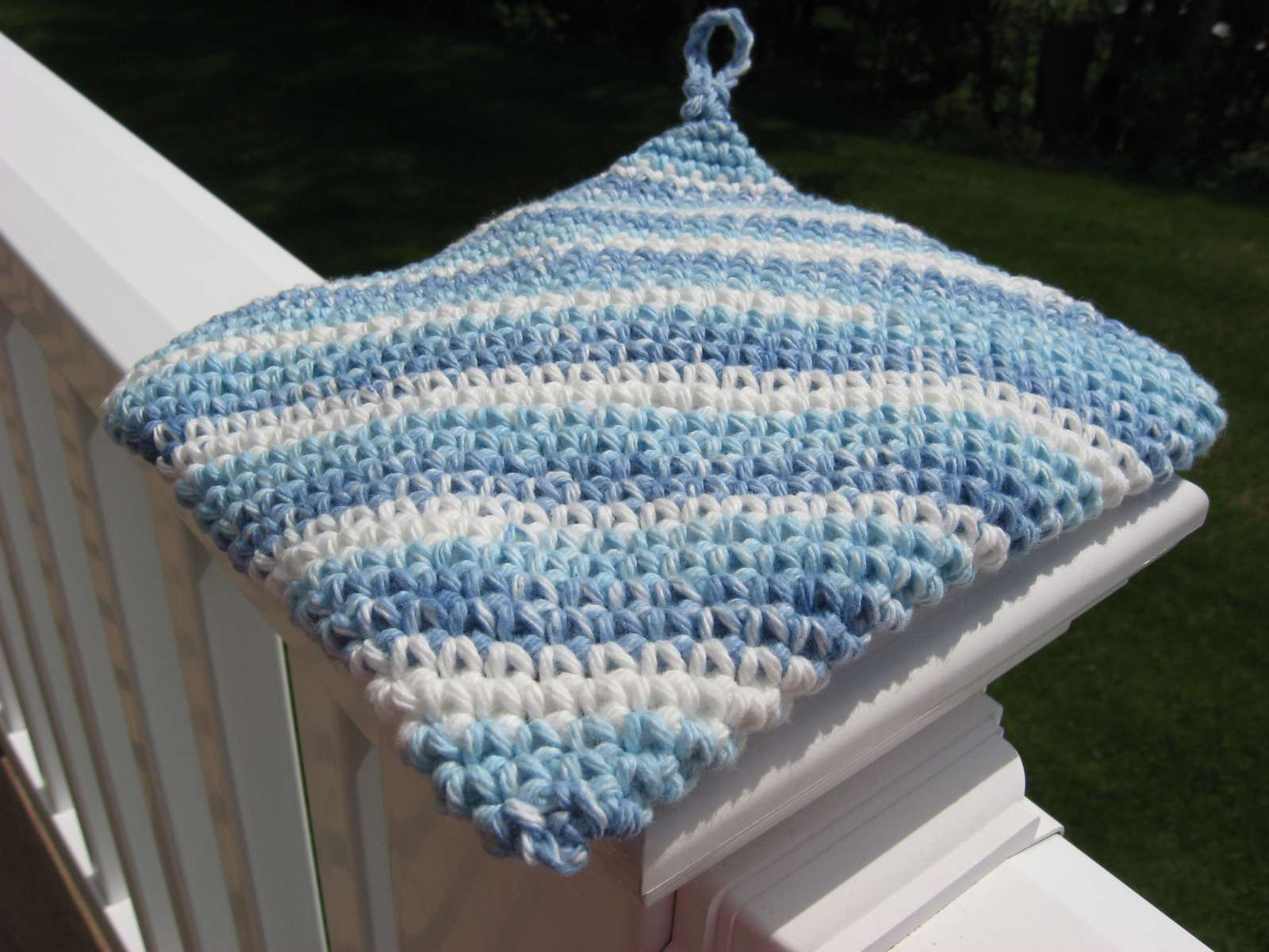 Knit Potholder Patterns Hooked On Needles Crocheted Cotton Hotpadpotholder Video Tutorial
