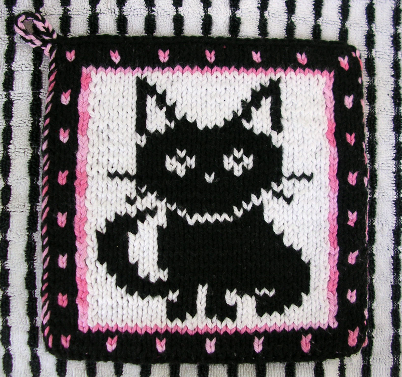 Knit Potholder Patterns Mimi Cat Pot Holder Pattern