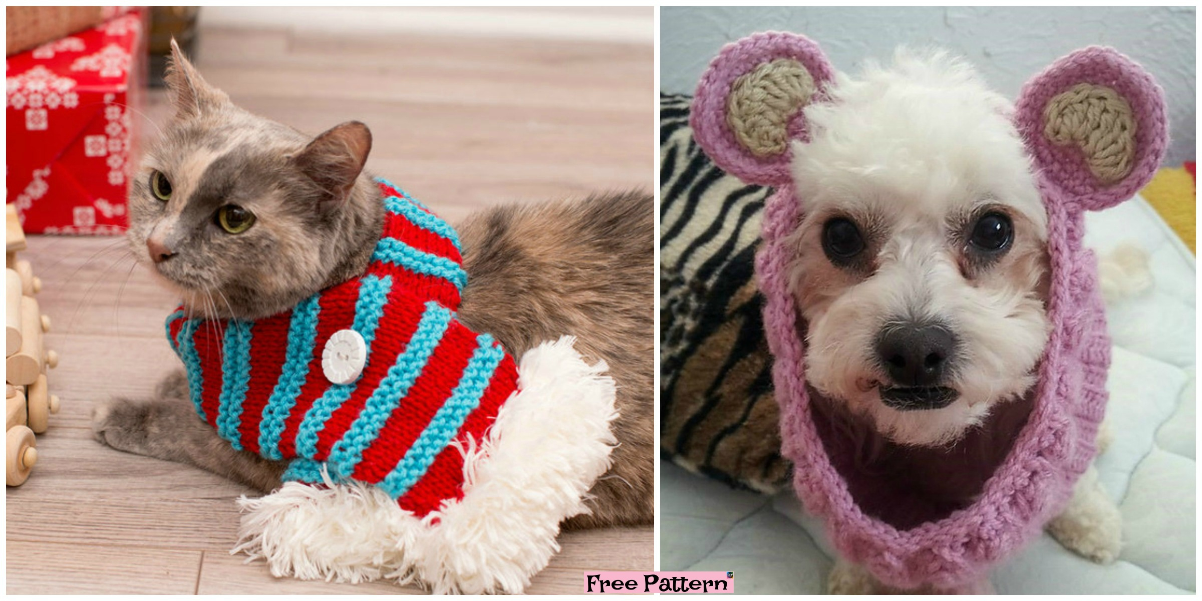 Knit Santa Hat Pattern Free Knit Dog Santa Hat Free Patternt Diy 4 Ever