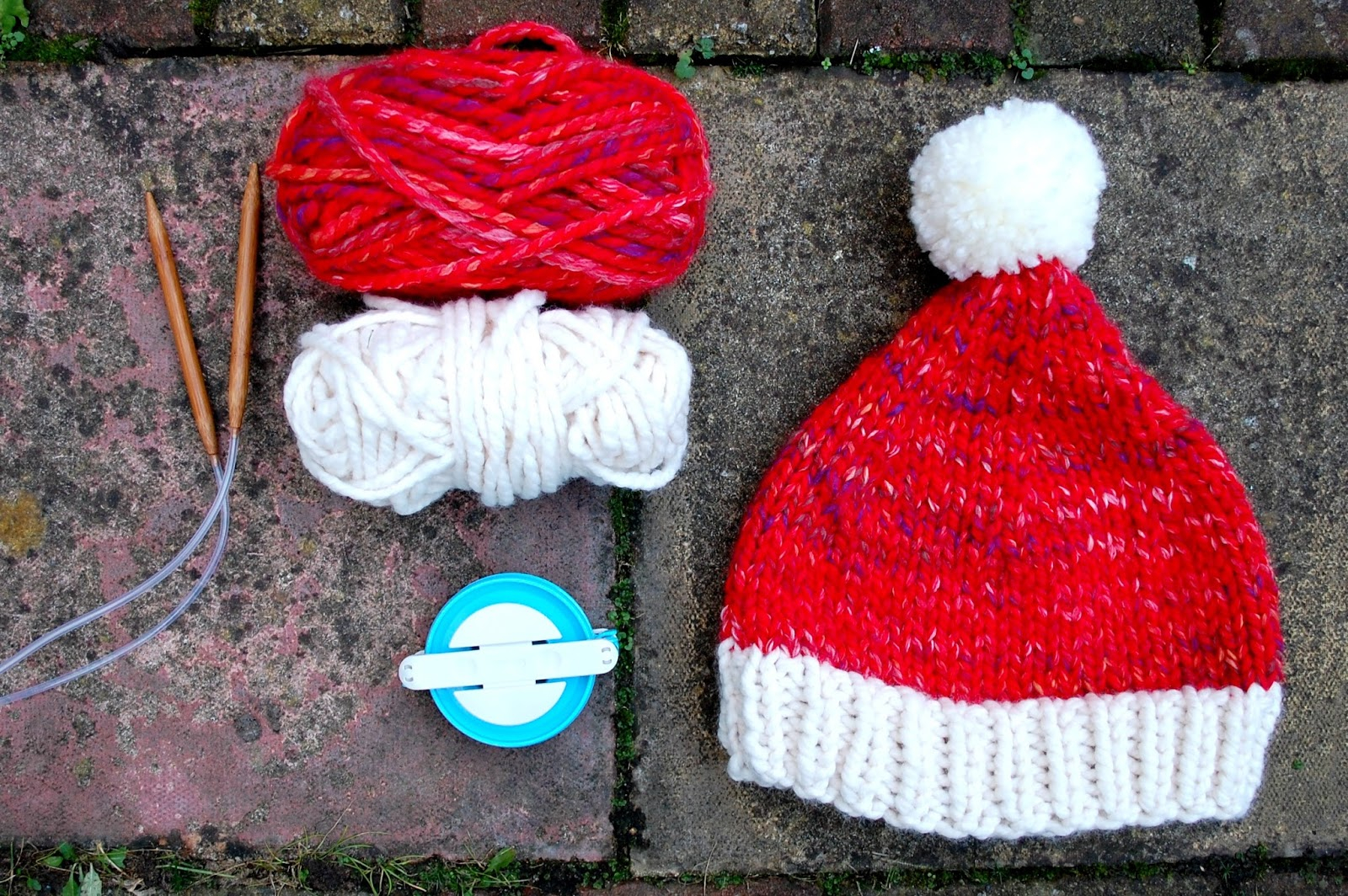 Knit Santa Hat Pattern Free The Geeky Knitter Super Chunky Santa Hat Free Knitting Pattern