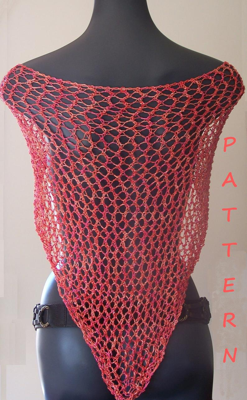 Knit Scarf Pattern Lace Shawl Knitting Patternsummer Triangle Lace Shawl Free Knitting Scarf Pattern Pdf 011