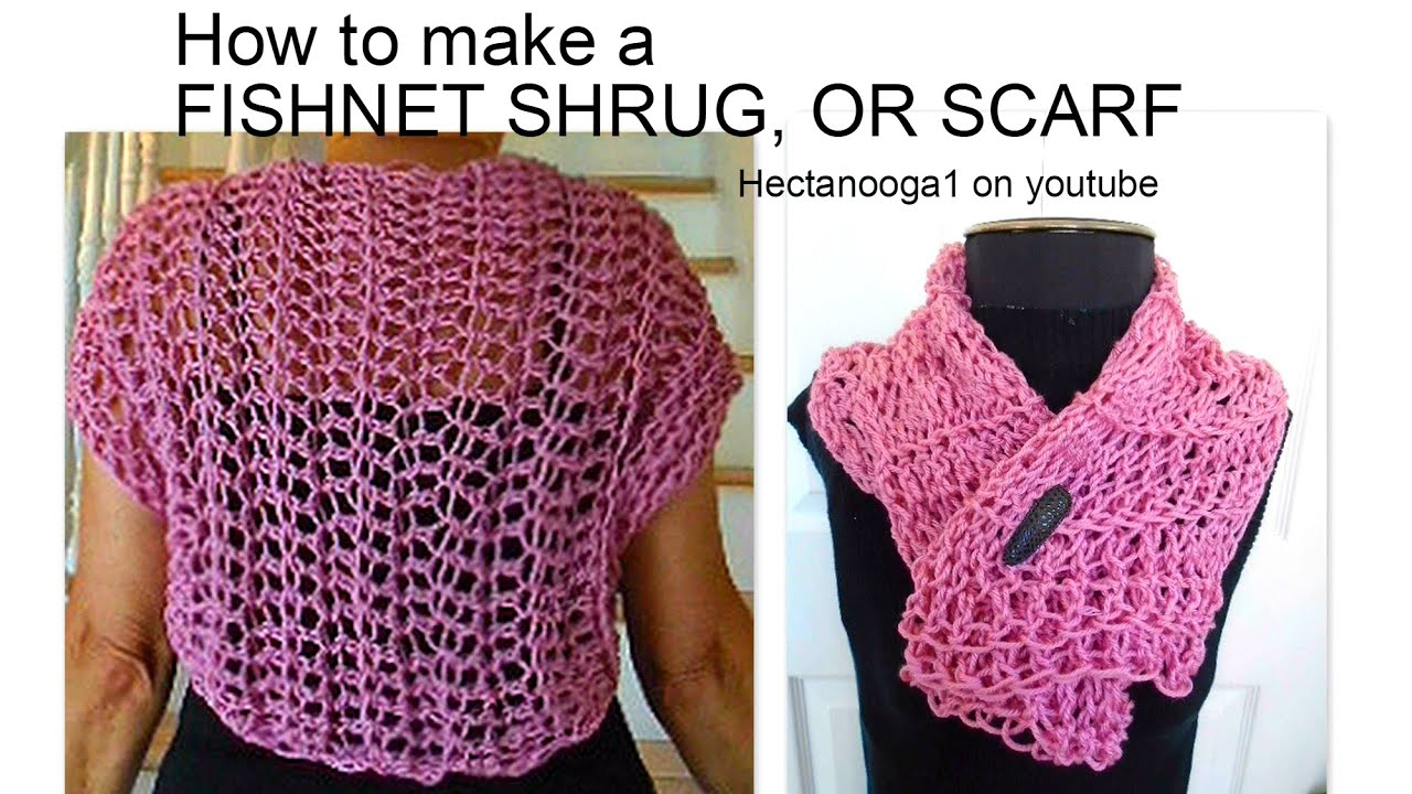 Knit Shrug Pattern Easy Crochet Summer Fishnet Shrug Or Scarf Super Quick And Easy Pattern