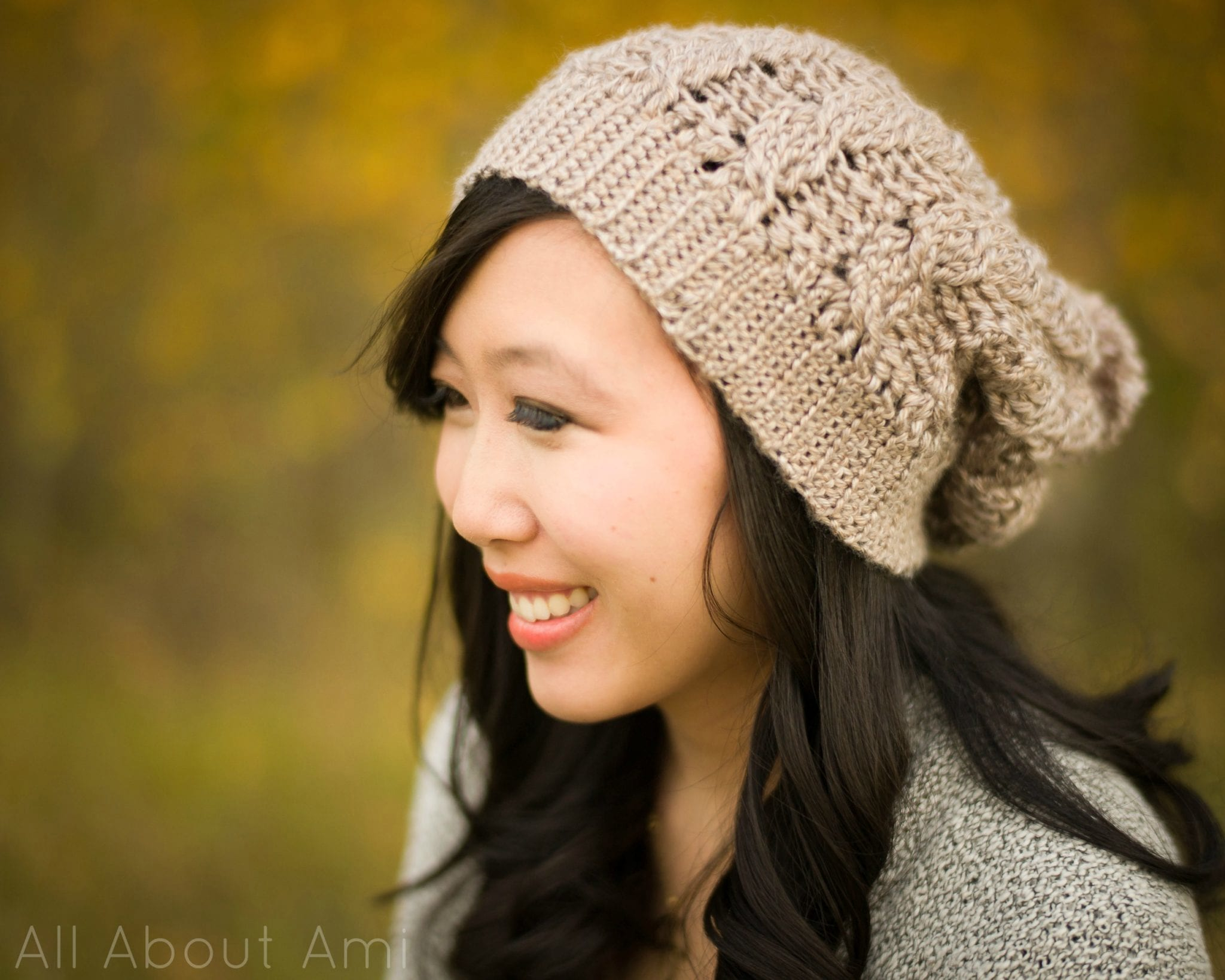 Knit Slouchy Beanie Pattern Cabled Slouchy Beanie All About Ami