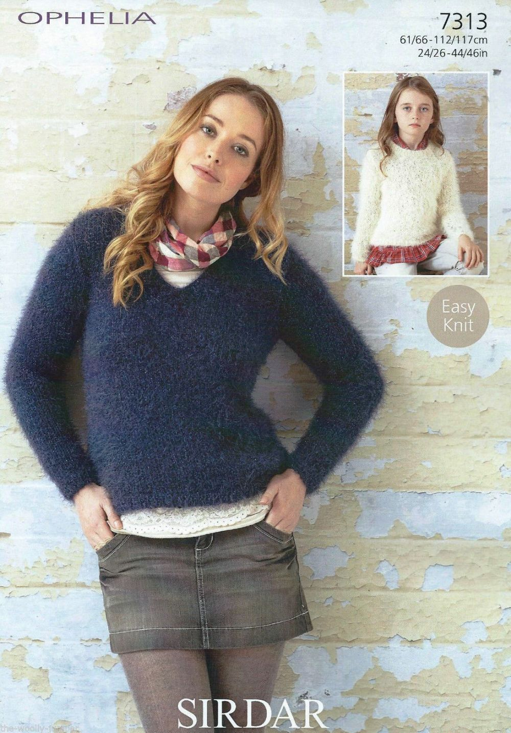 Knit Sweaters Patterns 7313 Sirdar Ophelia Chunky Easy Knit Sweater Knitting Pattern To Fit 24 To 46