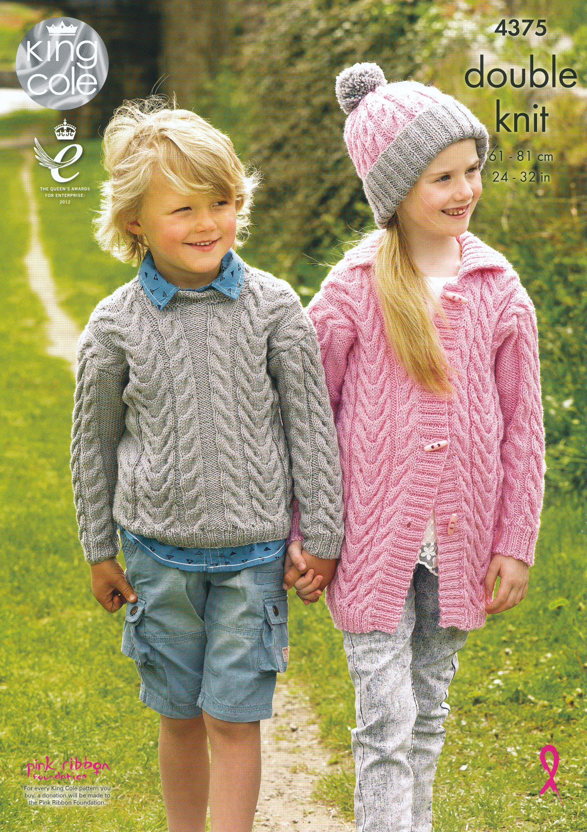 Knit Sweaters Patterns Details About Girls Boys Cable Knit Sweater Cardigan Double Knitting Dk Pattern King Cole 4375