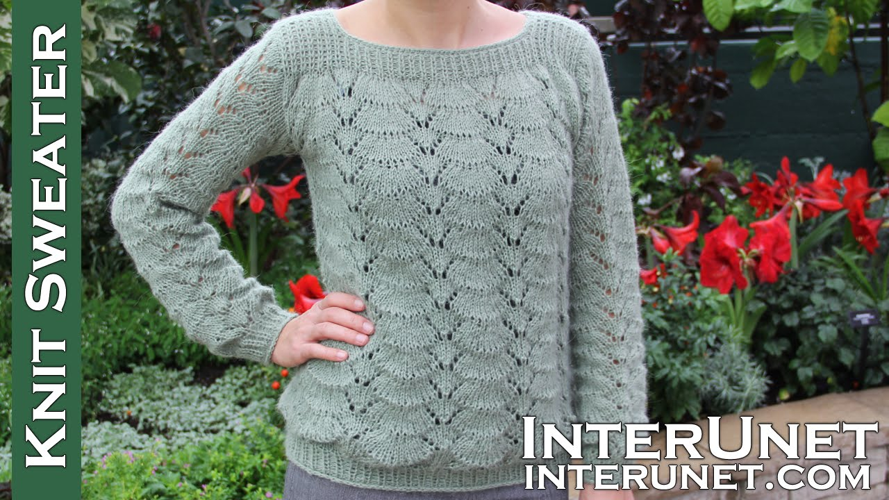 Knit Sweaters Patterns Long Sleeve Lace Sweater Knitting Pattern