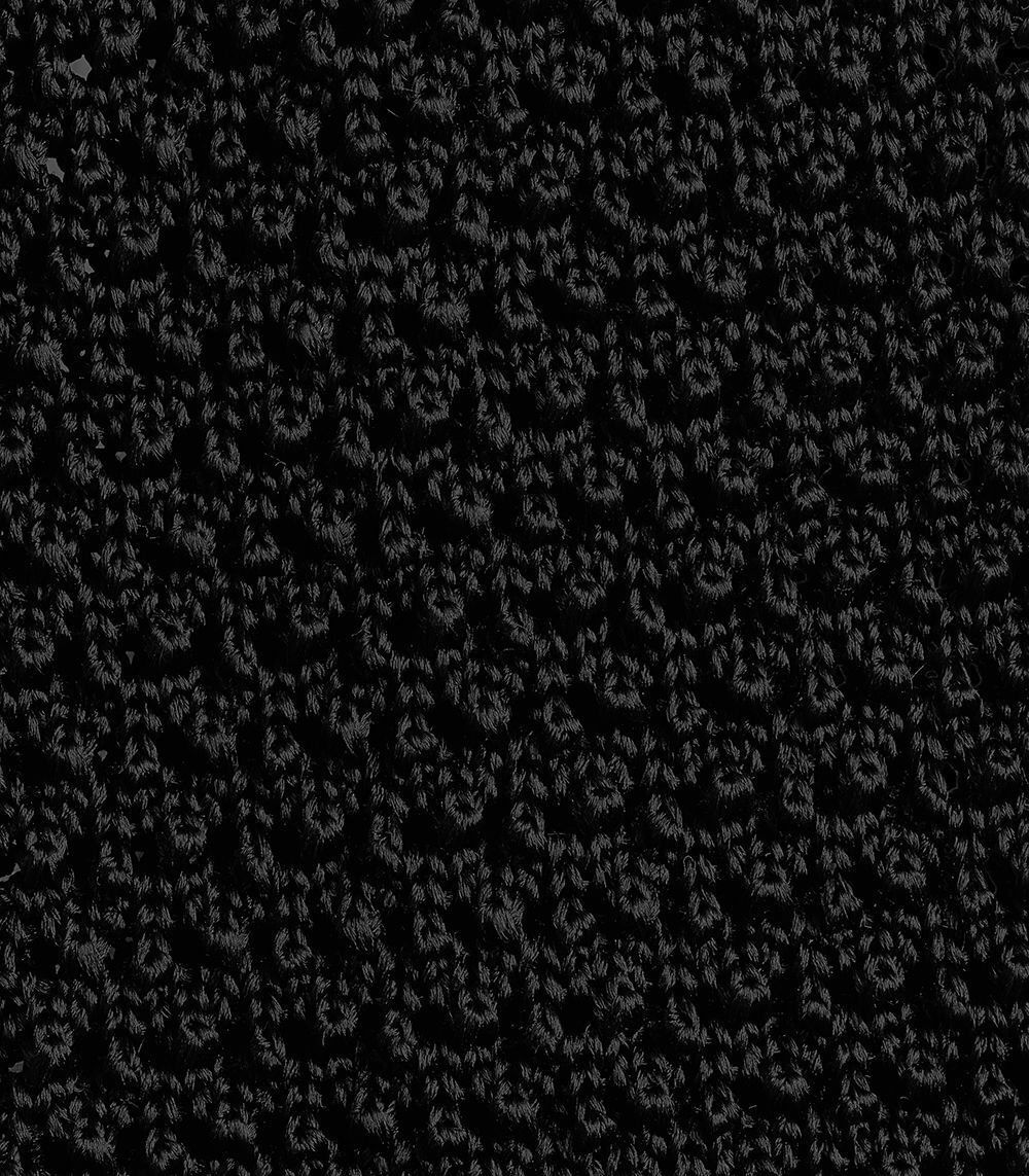 Knit Texture Patterns Black Knitted Tie