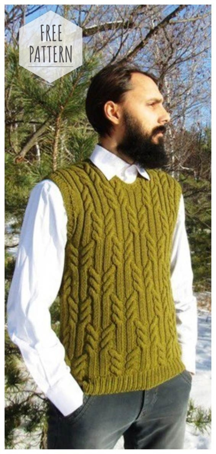 Knit Vest Patterns Knitting A Mens Vest With Braids