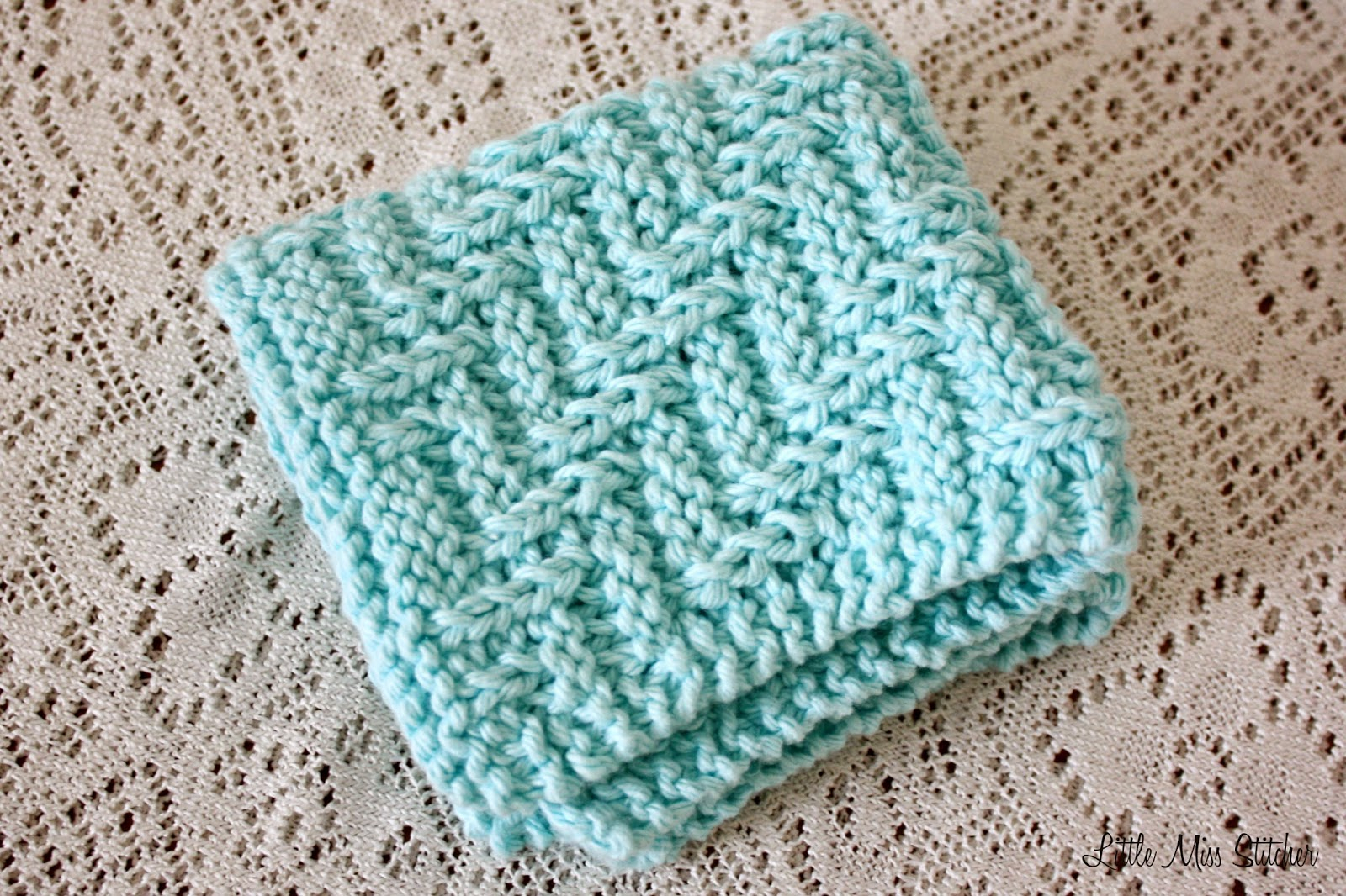 Knit Washcloth Patterns Little Miss Stitcher 5 Free Knit Dishcloth Patterns