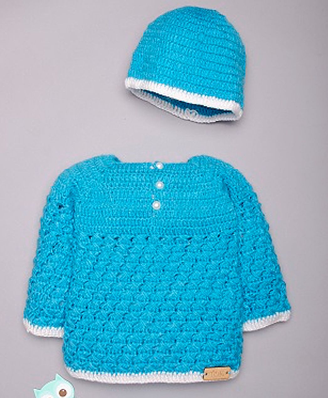 Knit Zig Zag Pattern Buy The Original Knit Zig Zag Pattern Crochet Full Sleeves Sweater With Cap Blue For Girls 12 24 Months Online In India Shop At Firstcry