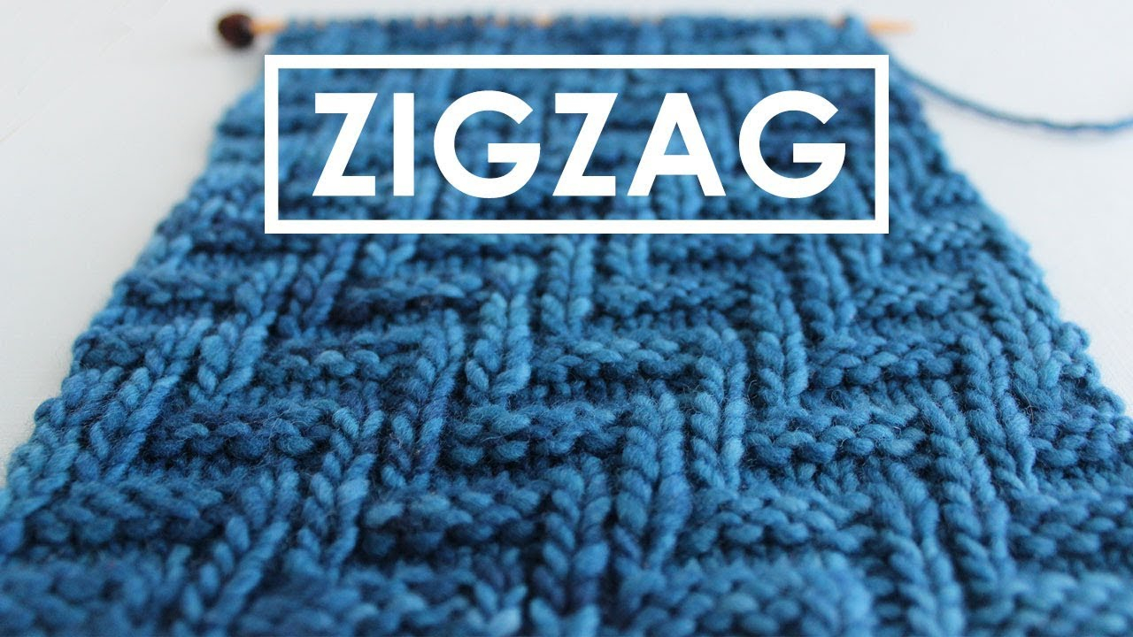 Knit Zig Zag Pattern Diagonal Chevron Zigzag Knit Stitch Pattern