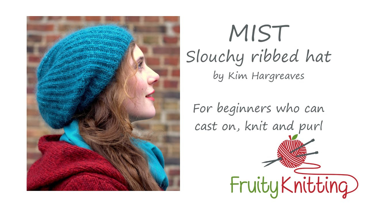 Knitrowan Com Free Knitting Patterns Mist Slouchy Ribbed Hat Kim Hargreaves
