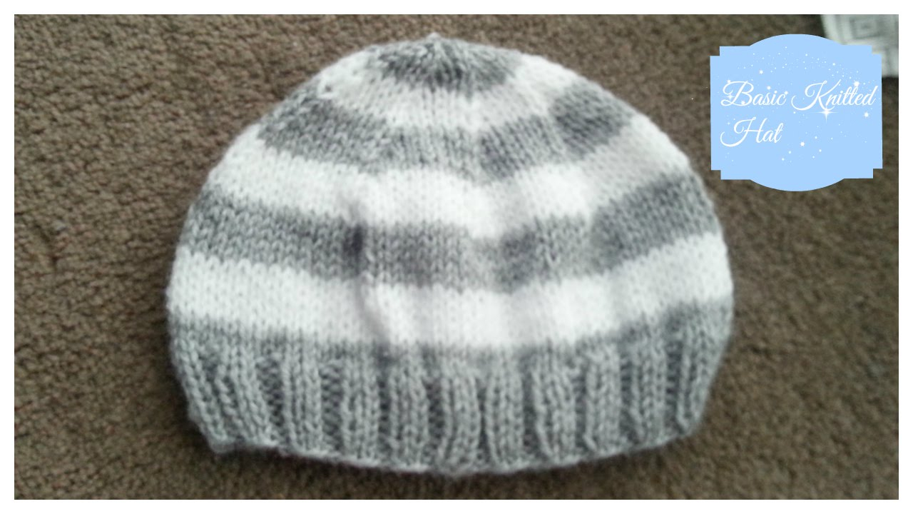 Knitted Baby Beanie Pattern Basic Knitted Ba Hat 3 6 Months