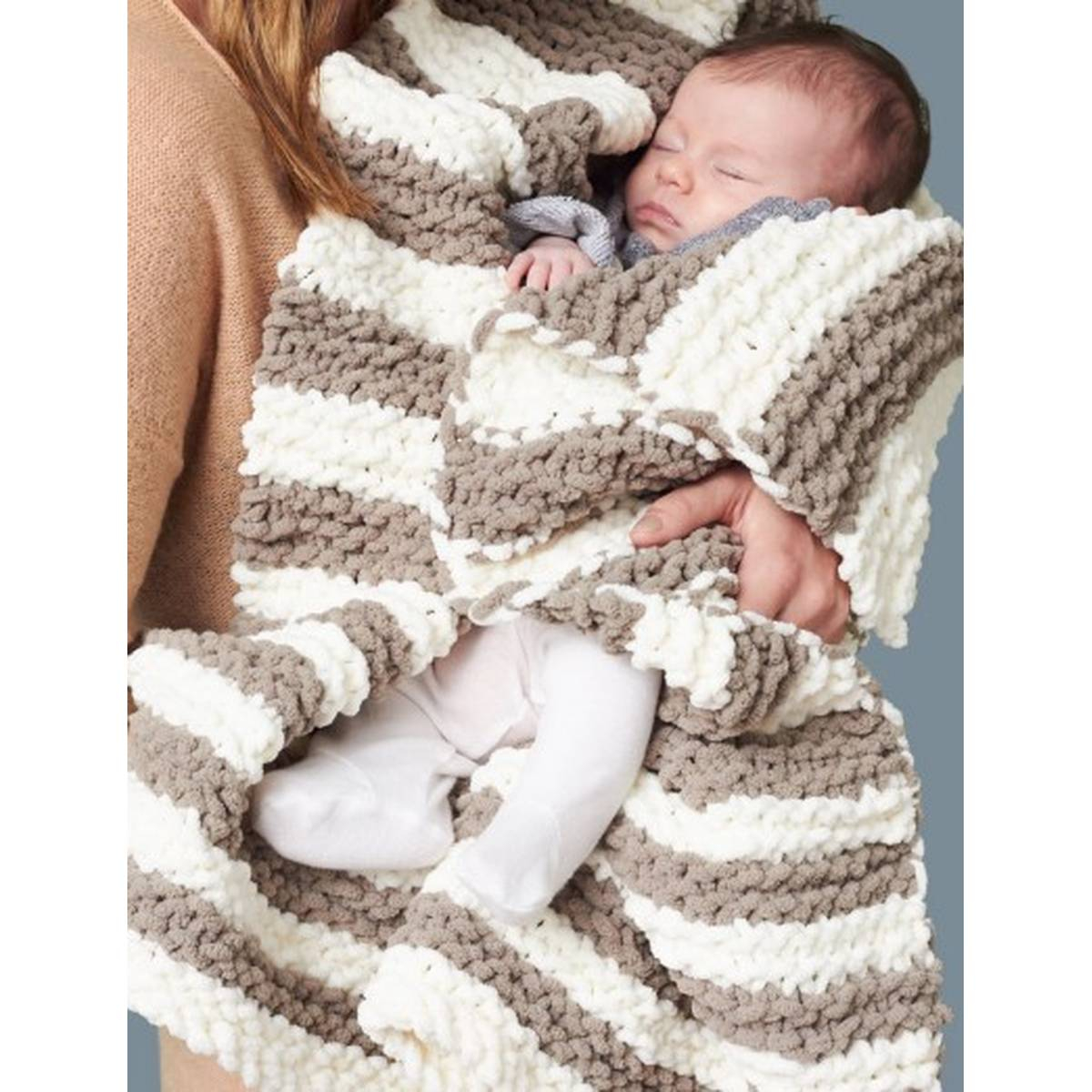 Knitted Baby Blanket Pattern Free Free Pattern Bernat In A Wink Ba Blanket Hobcraft