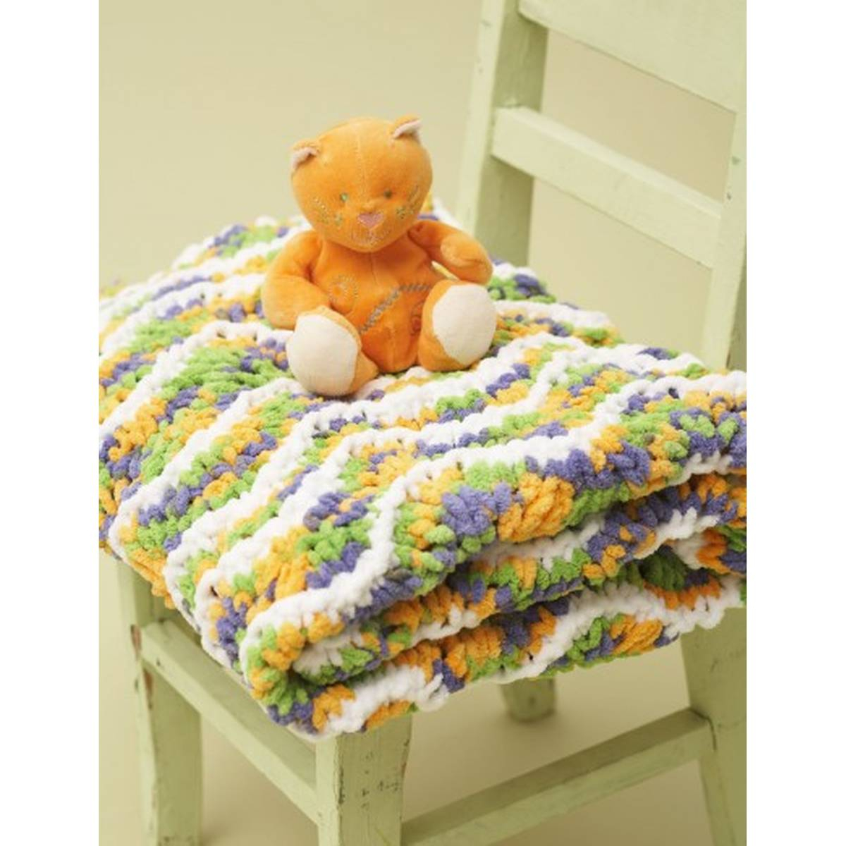 Knitted Baby Blanket Pattern Free Free Pattern Bernat Ripple Ba Blanket Hobcraft