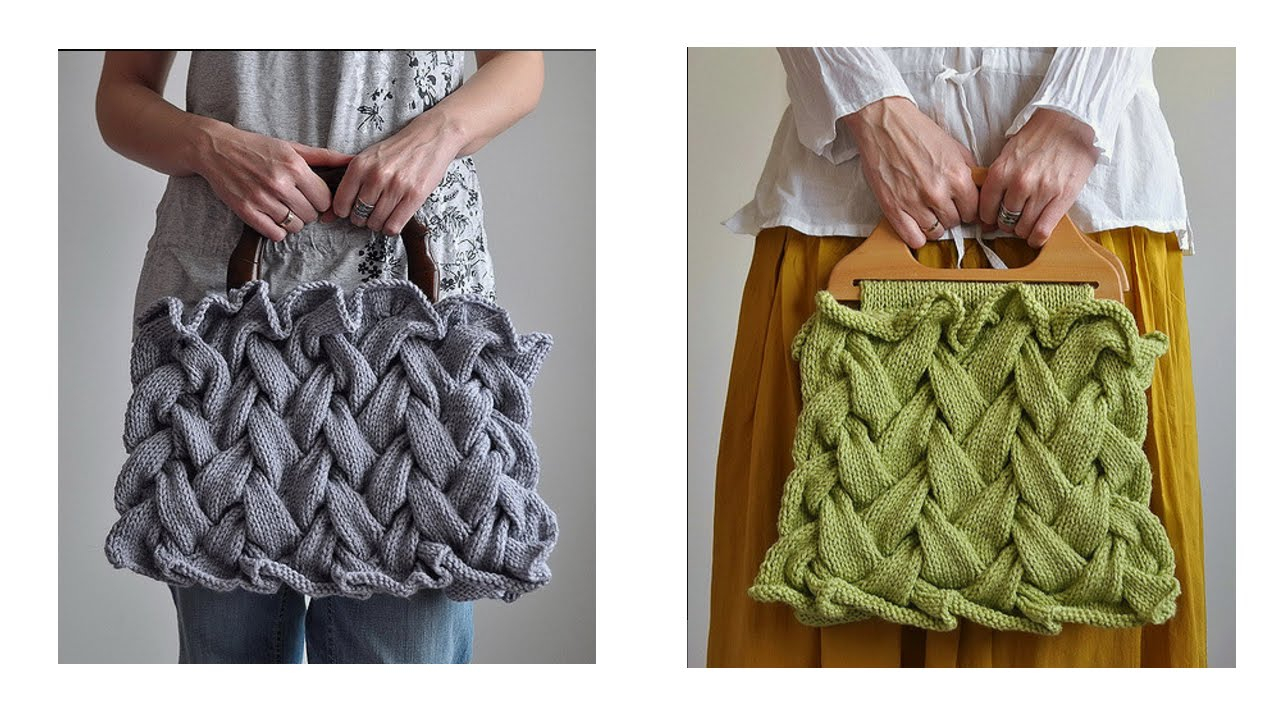 Knitted Bag Pattern Cable Knitting Patterns Knitting Bag