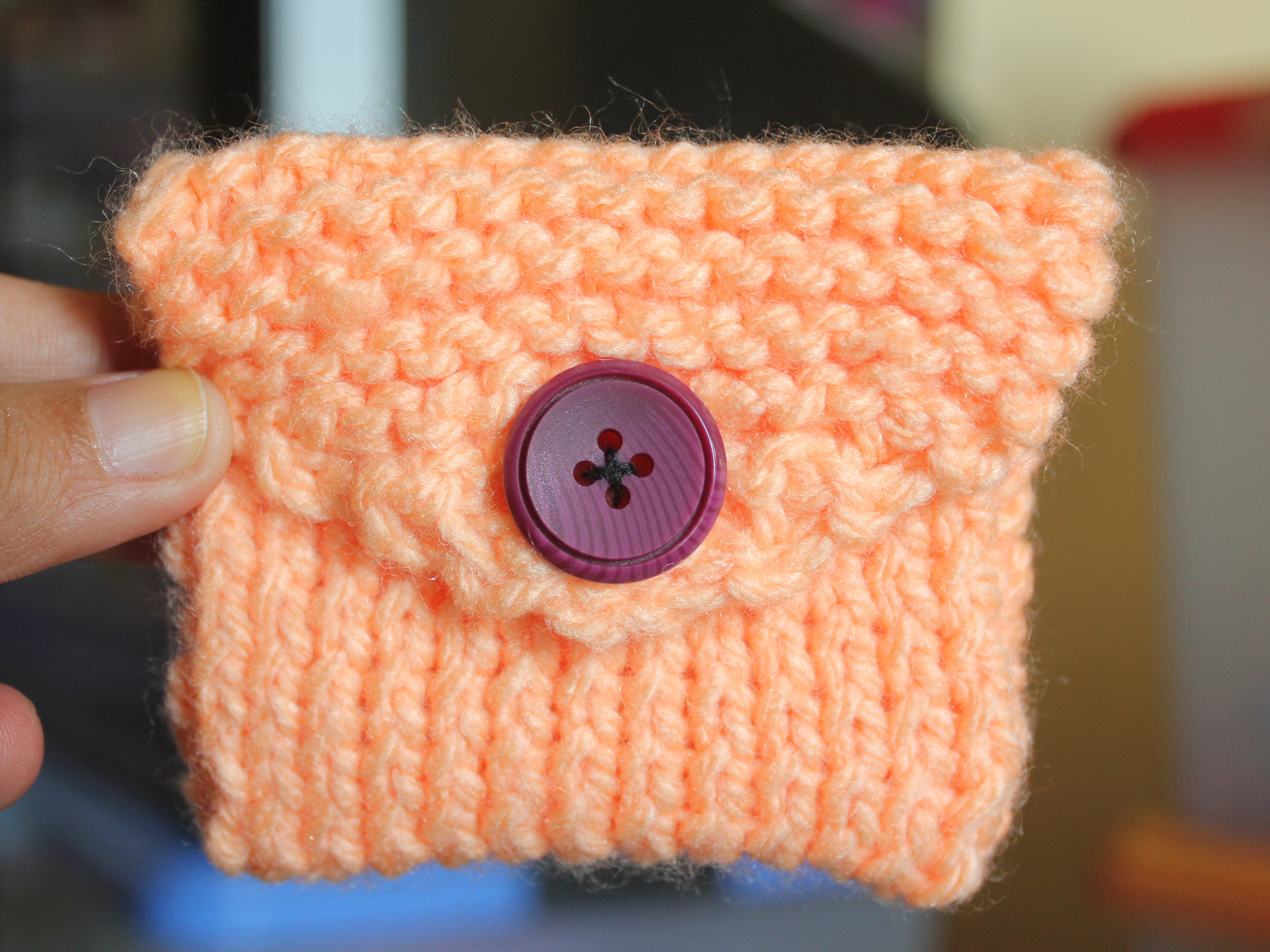 Knitted Bag Pattern How To Knit A Coin Purse With Pictures Wikihow
