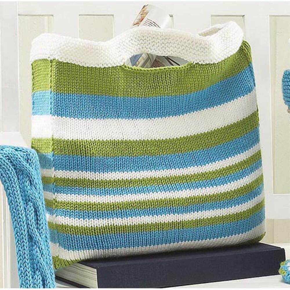 Knitted Bag Pattern Knitting Patterns Galore Simple Striped Bag
