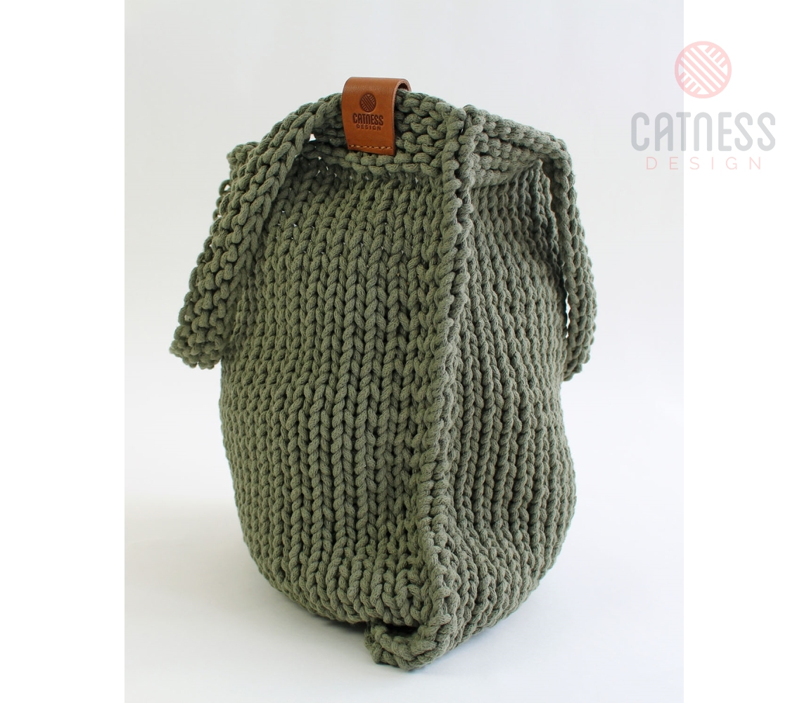 Knitted Bag Pattern Large Knitted Bag B112 Green