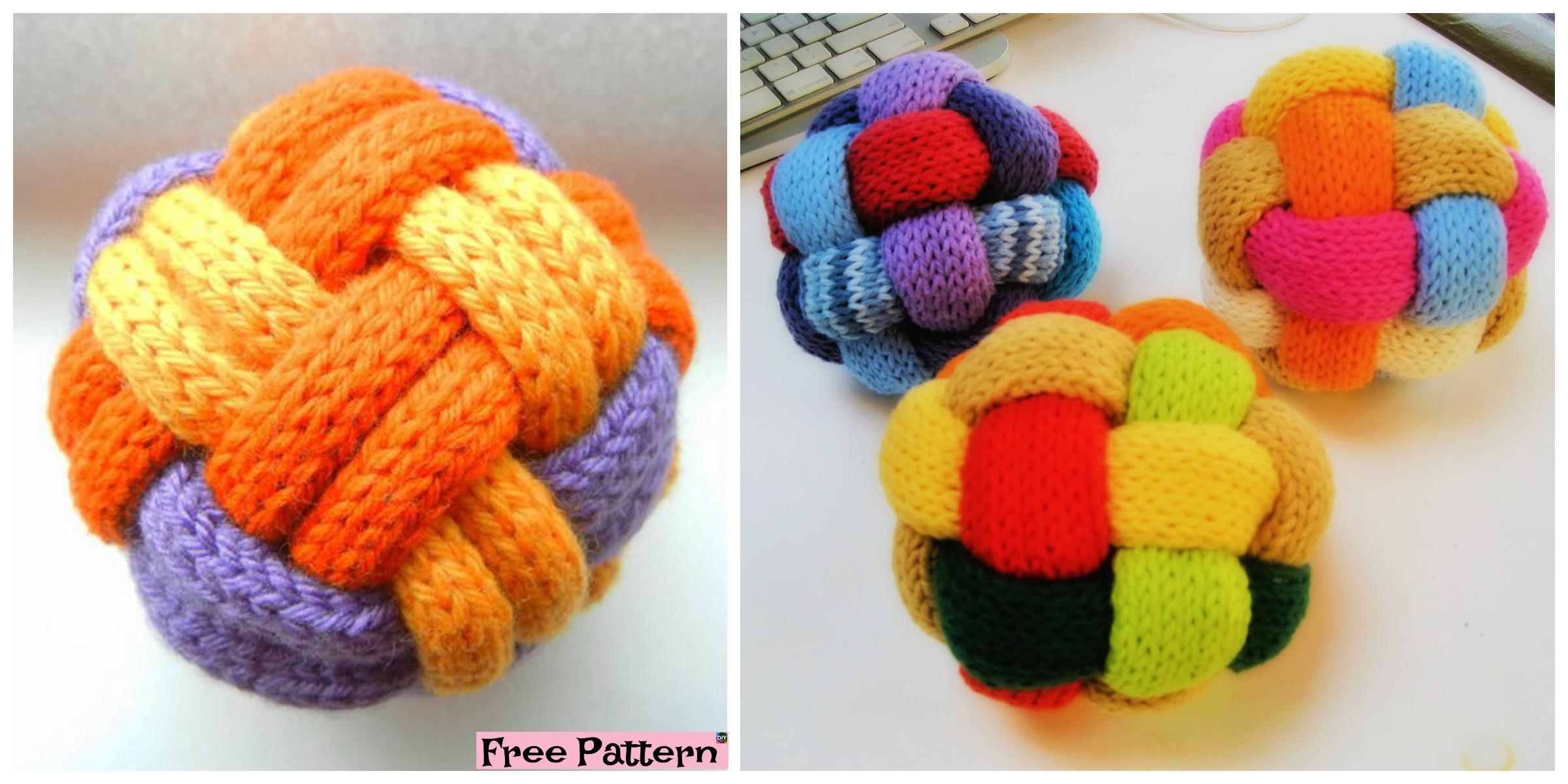 Knitted Ball Pattern Free Decorative Knitted Braided Ball Free Pattern Diy 4 Ever