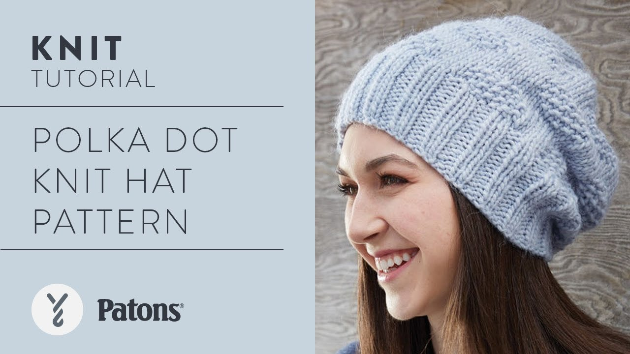 Knitted Beanie Hat Pattern Polka Dot Knit Hat Pattern Knit Along Class With Kristen