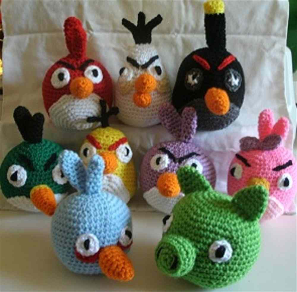 Knitted Bird Pattern Angry Birds Stuffed Toy Crochet Patterns